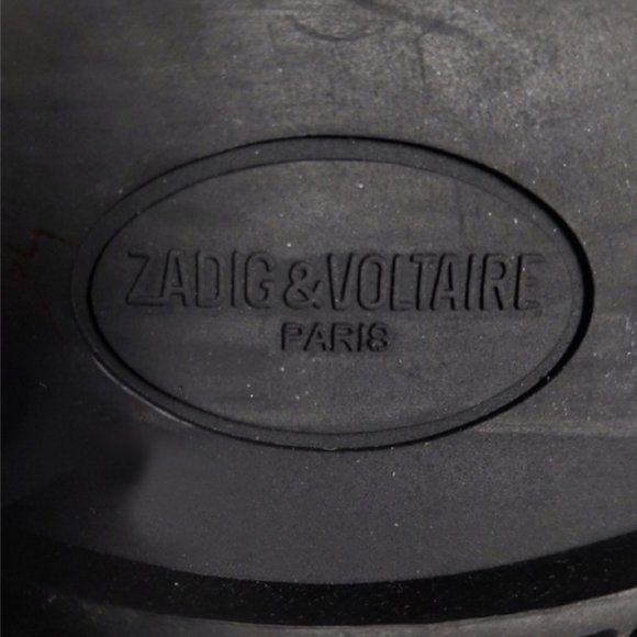 ZADIG VOLTAIRE Boots Womens 7 -7.5 Black Suede Joe Lace up Boots *PRIMO* - Picture 9 of 9